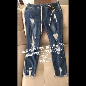 Boutique Destroyed Jean Jogger